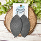 Dark Gray Suede Feather
