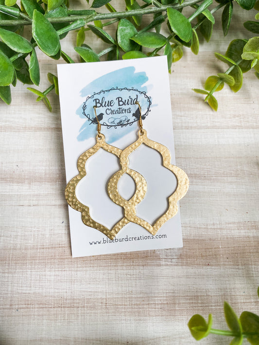 Open Scallop Brass Drops