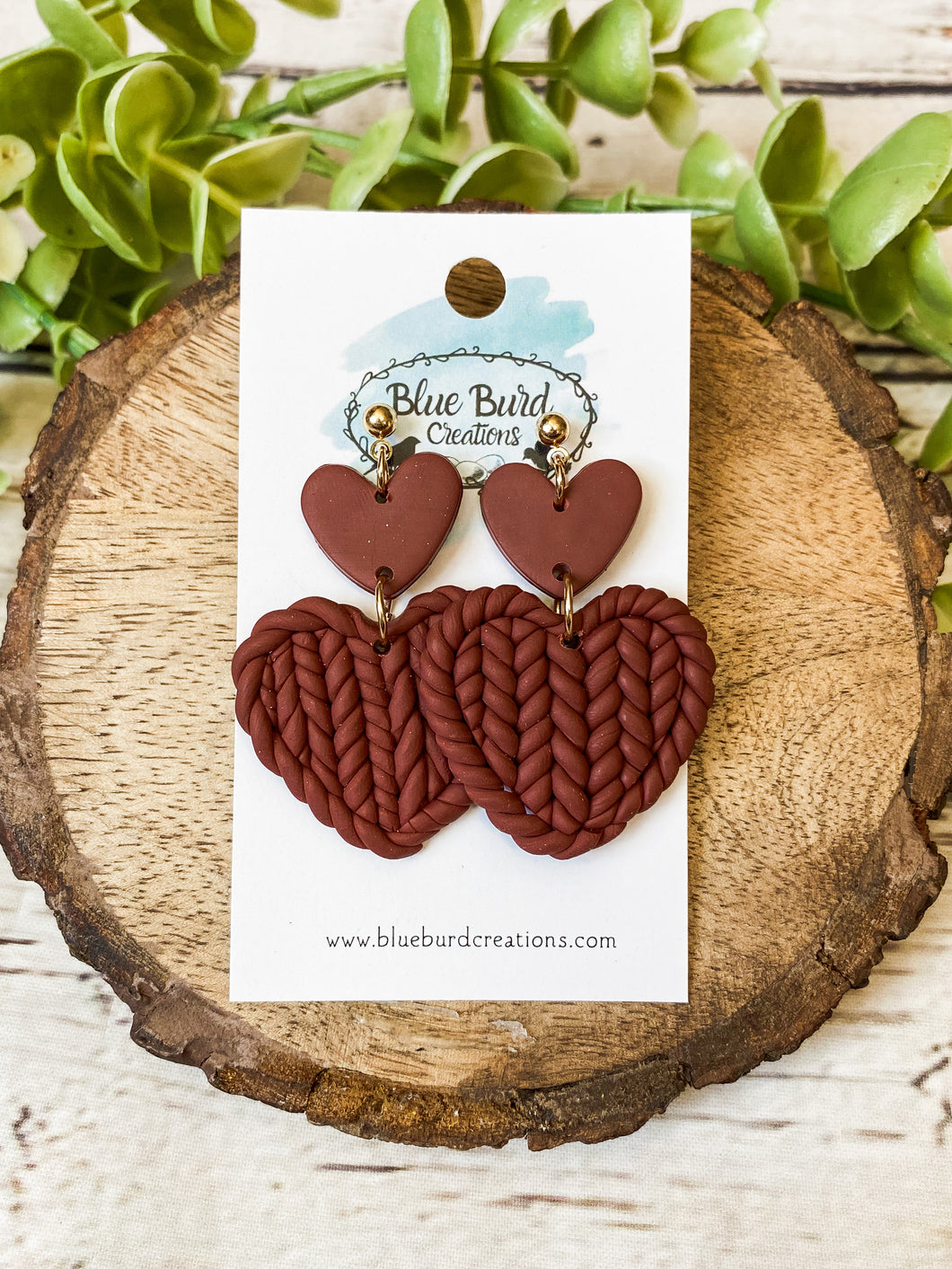 Braided Heart Dangles