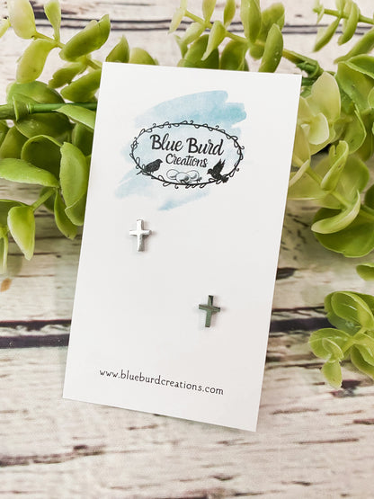 Petite Cross Studs