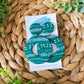 Patterned Green Clay Hoops