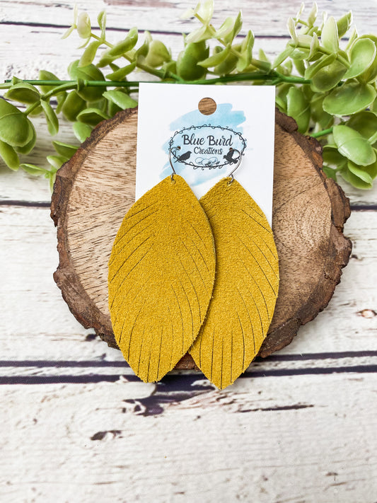 Yellow Suede Feather
