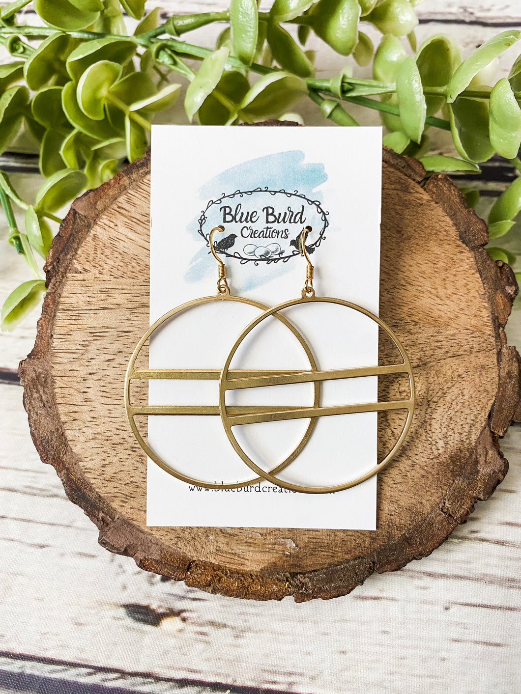 Double Bar Brass Hoops