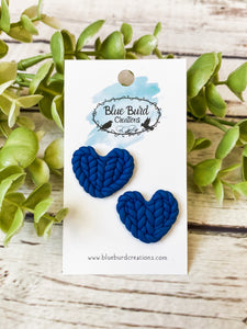 Braided Heart Studs