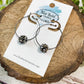 Pewter Bead Hoops