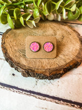 Load image into Gallery viewer, Pink Lemonade Glitter Studs
