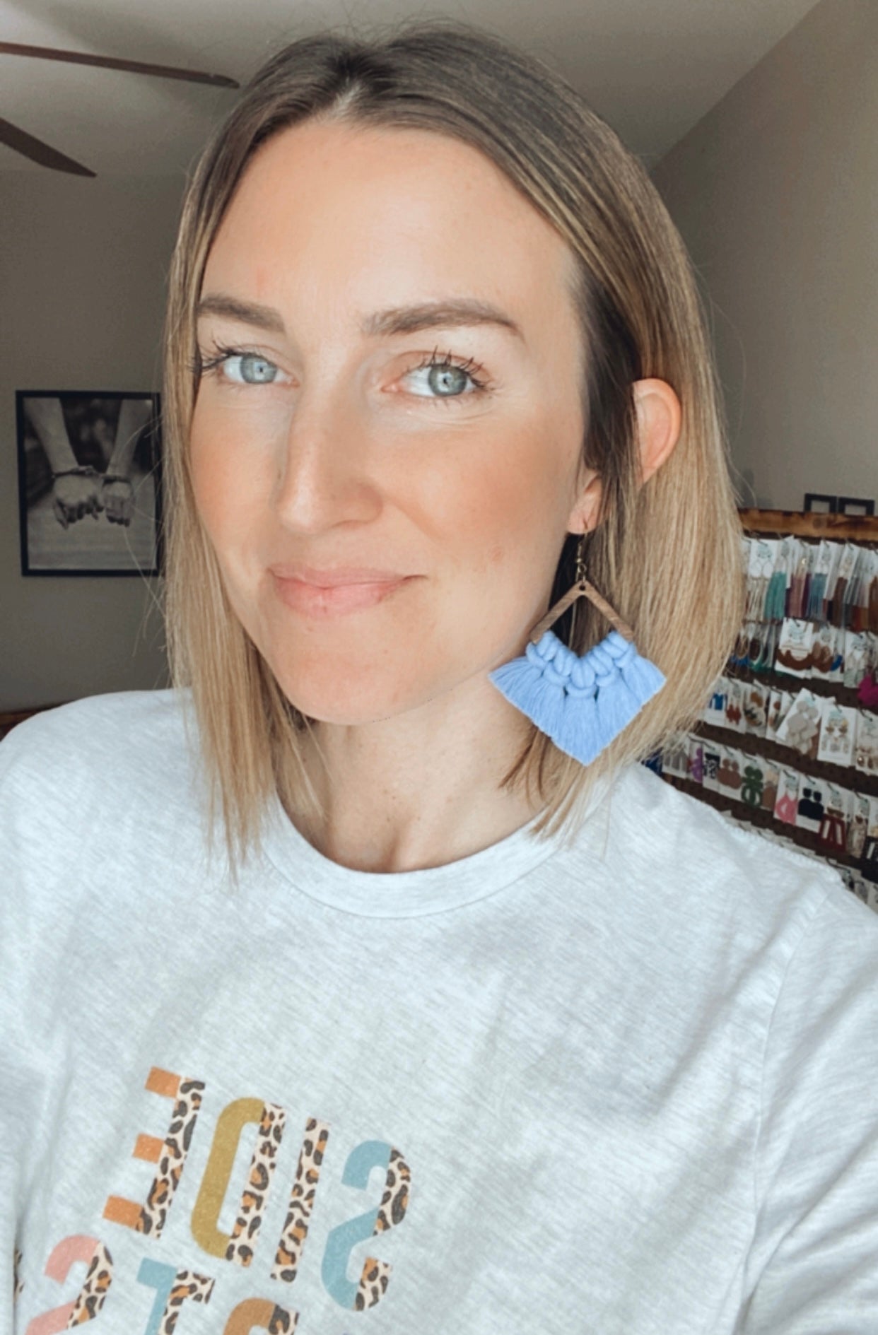 Periwinkle Macrame Earrings