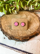 Load image into Gallery viewer, Pink Lemonade Glitter Studs
