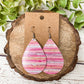 Pastel Striped Cork Teardrops