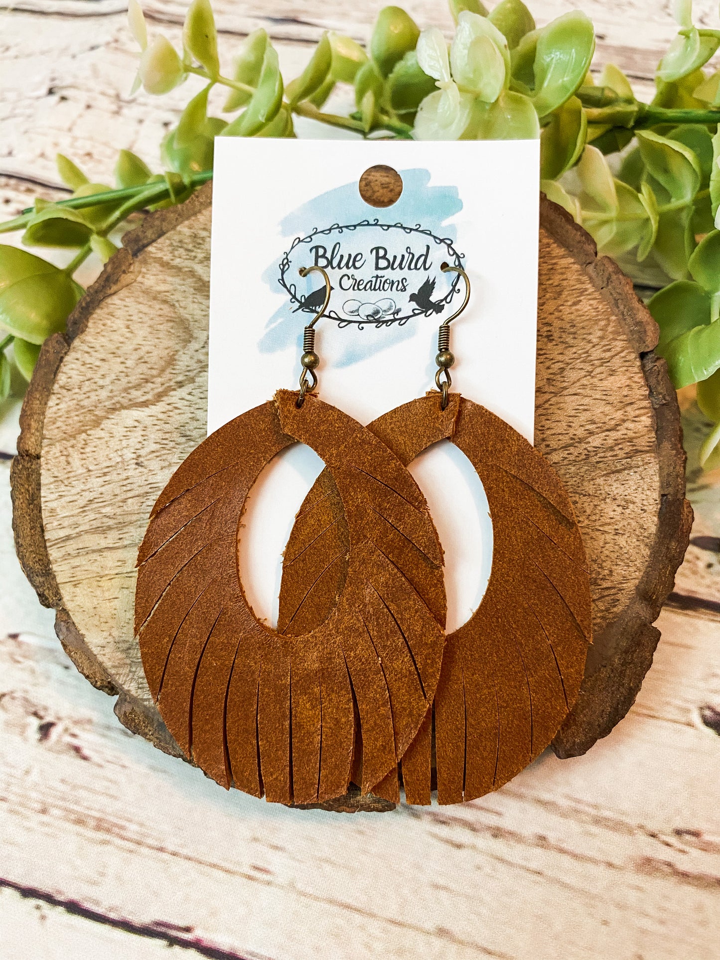 Whiskey Fringed Oval