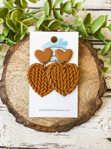 Braided Heart Dangles