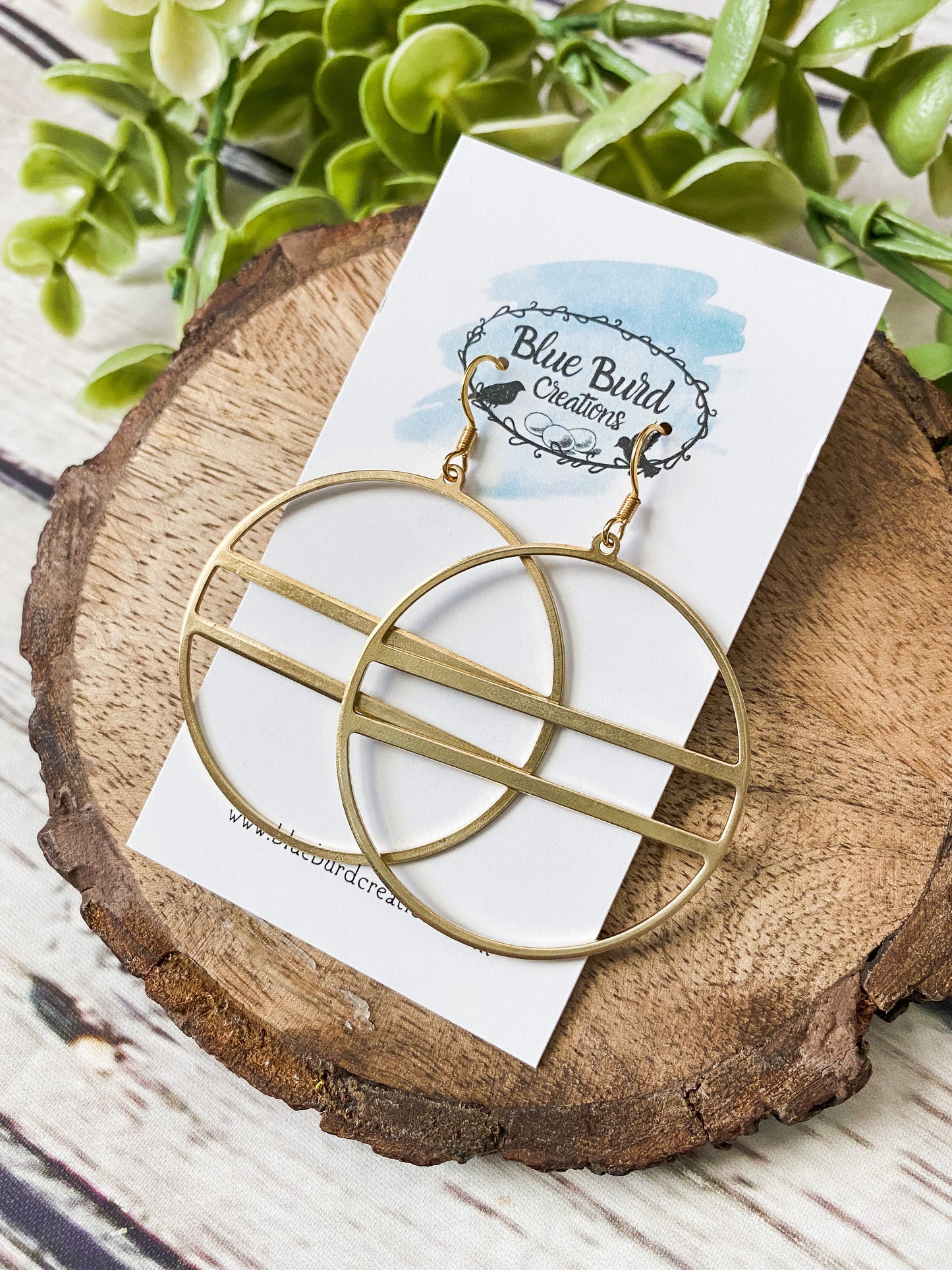 Double Bar Brass Hoops